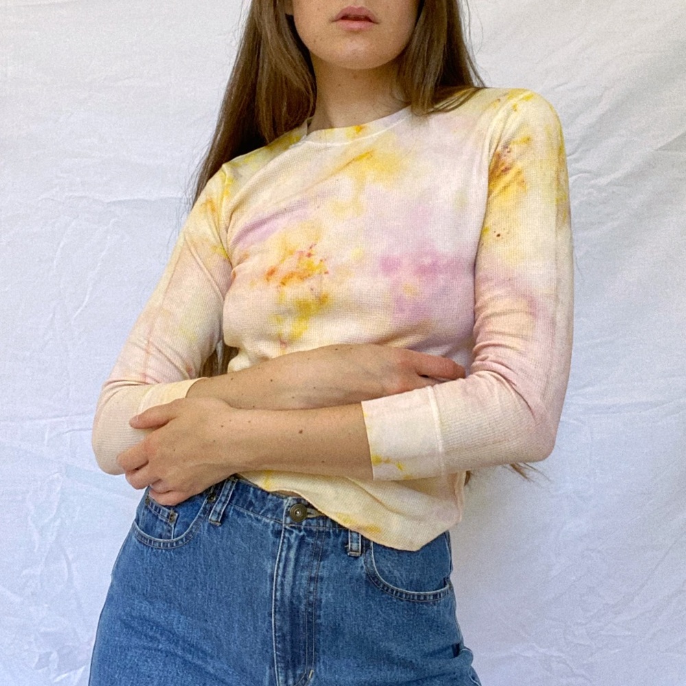 SOLD Botanically Dyed Hanes Long Sleeve Thermal